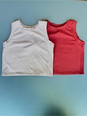 Classic Women's Tank Top Set - White & Red